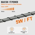 thumbnail image 3 of KFFKFF Self-Regulating Pipe Heating Cable, 40FT 5W/FT Heat Tape for Pipes Freeze Protection, Water Pipe Heat Cable, 3 of 9