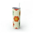 thumbnail image 5 of Retro Flowers & Smileys Skinny Tumbler, 5 of 6