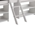 thumbnail image 6 of Castle Place Modern Twin Loft Bed with Storage Rack, White, 6 of 12