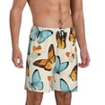 thumbnail image 2 of Kdxio Butterflies Print Mens Sleep Shorts Bottoms Soft Comfy Pajama Wear Pants with Drawstring Pockets, 2 of 7