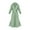 Green, variant on Lmnyox V Neck Formal Dress for Women Flare Long Sleeve Maxi Dress Summer Fashion Cocktail Long Dress