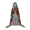thumbnail image 7 of Honeii Snake And Flower Print Poncho Cape, Cloak Coat, Snuggly Hooded Wearable Blanket, Hooded Cape For Teenagers,Halloween Costumes-Large, 7 of 7