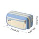 thumbnail image 3 of Estuche de lienzo de gran capacidad | Diseño de cuerda colgante de 2 capas | Bolsa organizadora multifuncional | Lona resistente al agua duradera | 21x11x7cm | Azul, Café, Verde, Amarillo | Soporte, 3 of 6