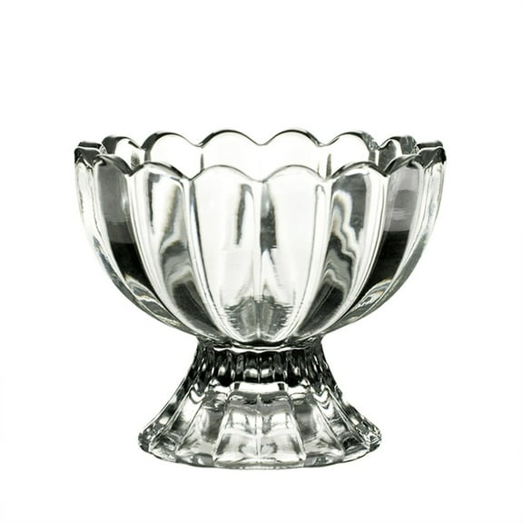 Butter Dish Flower Shape in Glass for Kitchen Ice Cream Cups Dessert Plates