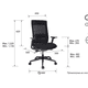 thumbnail image 5 of Offiho Silla Ejecutiva para Oficina Ergonomica Reclinables con Altura Ajustable y Soporte Lumbar, Modelo Quo Blanca, 5 of 5