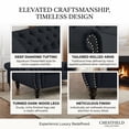 thumbnail image 3 of Sailvan 80" Chesterfield Velvet Sofa, 3 Seater Tufted Couch with Nailhead Trim and Rolled Arms Black, 3 of 7