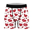 thumbnail image 4 of Ousvtion Clearance Deals Valentine's Day Mens Trunks Love Heart Print Boxer Briefs Valentines Rose Boxers Underwear Comfort Soft Brief Gift for Men,D06-Pink,Large, 4 of 7