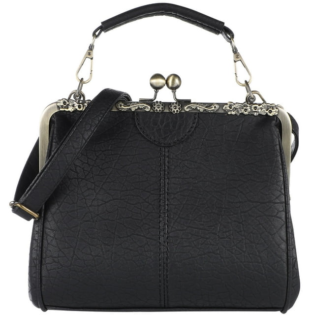 IDEANATEGRATE 1Ud De Cuero PU Negro Para Mujer Estilo Bandolera Con Acabado Lujoso Y Resistente