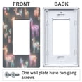 thumbnail image 3 of Yayeee Rocker Switch Wall Plate 1-Gang 4.6"x2.9" Home Decorative Outlet Cover, Neon Llamas Pattern, 3 of 6