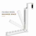 thumbnail image 4 of JOWBOOW Foldable Metal Over the Door Clothes Drying Rack, 2 Pack, 6.5 in, White, 4 of 8