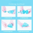 thumbnail image 3 of Ruizzi Blue Collapsible Silicone Water Bottle, BPA-Free Leak-Proof Foldable Travel Bottle with Lanyard for Hiking, Gym & Camping, 3 of 7