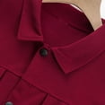 thumbnail image 4 of Men Casual Waffle Shirt Jackets Loose Classic Lapel Long Sleeve Button Shacket Comfy Solid Color Sping Fall Tops With Pockets, 4 of 5