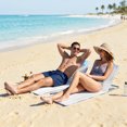 thumbnail image 2 of Outsunny 2 Pcs Folding Beach Lounge Chair w/ Pillow, Beige, 2 of 10