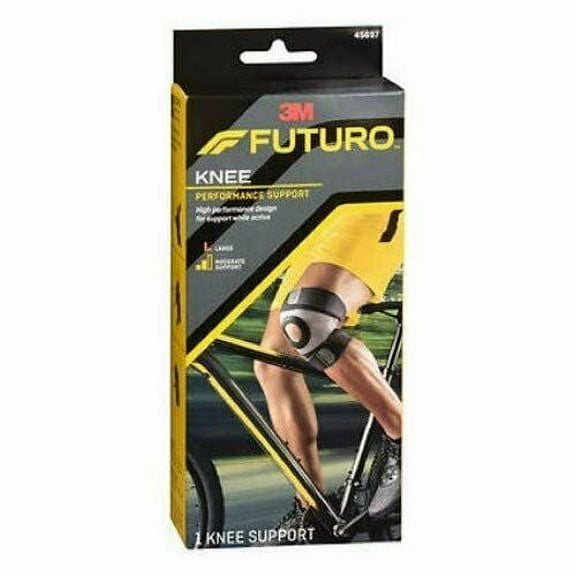 3M Futuro Knee Stabilizing Moderate Support Breathable Firm, Large, 4 Pack