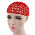 thumbnail image 4 of Gorro de ganchillo de malla para mujer, cubierta de noche para dormir, Color sólido, turbante, 4 of 4