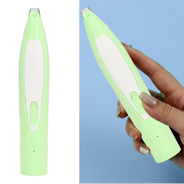 Electric Pet Hair Trimmer,LED Light Electric Pet Grooming Clippers Anti Clipping Design Pet Foot Hair Trimmer Easy to Use Precise Trimming Dog Shaver Clippers for Cats Dogs