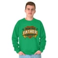 thumbnail image 2 of Worlds Greatest Father Trophy Dad Men's Big & Tall Crewneck Sweatshirt Brisco Brands 5X, 2 of 4