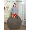 thumbnail image 4 of SZTXJ Stuffed Animal Storage Bean Bag Chair Cover 70 x 80cm (No Beans) (Gray) for Kids and Adults., 4 of 5