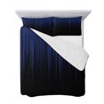 thumbnail image 7 of Navy Blue Black Ombre King Size Down Alternative Comforter, Lightweight Comforter Quilt Bedding Set with Pillow Shams Modern Abstract Striped Gradient All Seasons Bed Comforter Duvet Insert 96"x106", 7 of 7
