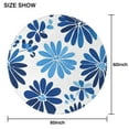 thumbnail image 6 of Blue Pioneer Flower Round Tablecloth 60" X 60",Wrinkle Wipeable Table Cloth for Kitchen Dining Room Picnic Patio Party, 6 of 6