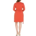 thumbnail image 2 of 24/7 Comfort Apparel Women's Elbow Sleeve Knee Length Dress, 2 of 4
