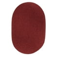 thumbnail image 1 of Indoor/Outdoor Solid Red Area Rug, Braided Textured Design, 10Ft. X 13Ft. Oval Reversible Carpet, 1 of 2