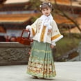 thumbnail image 2 of Otqutp Chinese Traditional Dress Outfit for Girl 𝗟unar Calendar New Year National Style Plush Clothes Set Kids Ethnic Clothing, 2 of 4