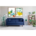 thumbnail image 1 of Sofá 3 Plazas De Lino Azul Modelo Jax, 1 of 7