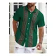 thumbnail image 5 of Camisa De Manga Corta De Playa Guayabera Cubana Para Hombre, 5 of 6