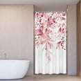 thumbnail image 2 of Pink Eucalyptus Shower Curtain Sets, Watercolor Blush Leaves on The Top Plant with Floral Bathroom Decoration 36x72 Inch with Hooks, 2 of 6