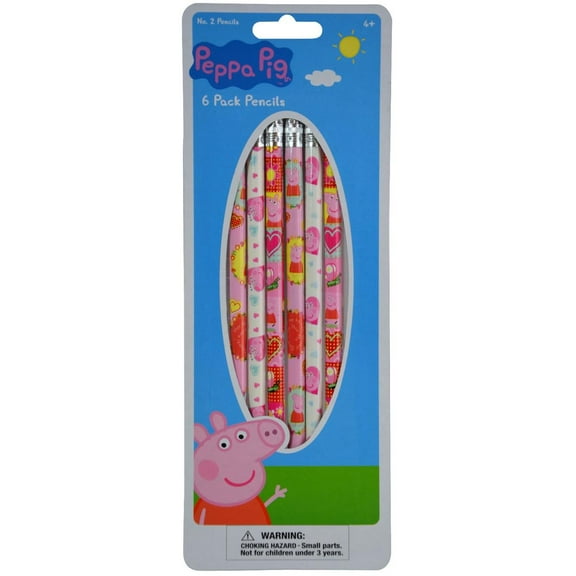 Peppa Pig 6 Piece Wood Pencils