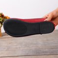 thumbnail image 4 of Miluxas Mocassins pour Femmes Bout Rond Confortables Habillés Décontractés Ballerines en Suède Légères Chaussures de Marche Habillées Rouges 9.5(43), 4 of 9