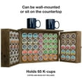 thumbnail image 2 of Excello Global Products Barndoor Coffee Pod Cabinet - Wall-Hanging or Standing - Holds 65 Cups (Brown) - EGP-HD-0455-C, 2 of 5