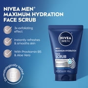 NIVEA MEN Maximum Hydration Face Scrub with Provitamin B5 and Aloe Vera, 4.4 oz