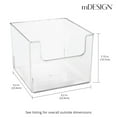thumbnail image 4 of mDesign Plastic Household Storage Organizer Bins with Open Front, 8 Pack, Clear, 4 of 9