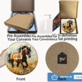thumbnail image 3 of Yjiankangz Round Wall Clocks Horse and Field Wood Quartz Battery Operated Rustic Home Decor Handing Clocks for Living Room Kitchen Bedroom Bathroom Large Numbers Silent -10 Inch, 3 of 7