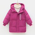 thumbnail image 2 of Povozer Kids Boy Girl Puffer Jacket Coat Hood Lightweight Warm Winter Outwear(Hot Pink,2-3Y), 2 of 4