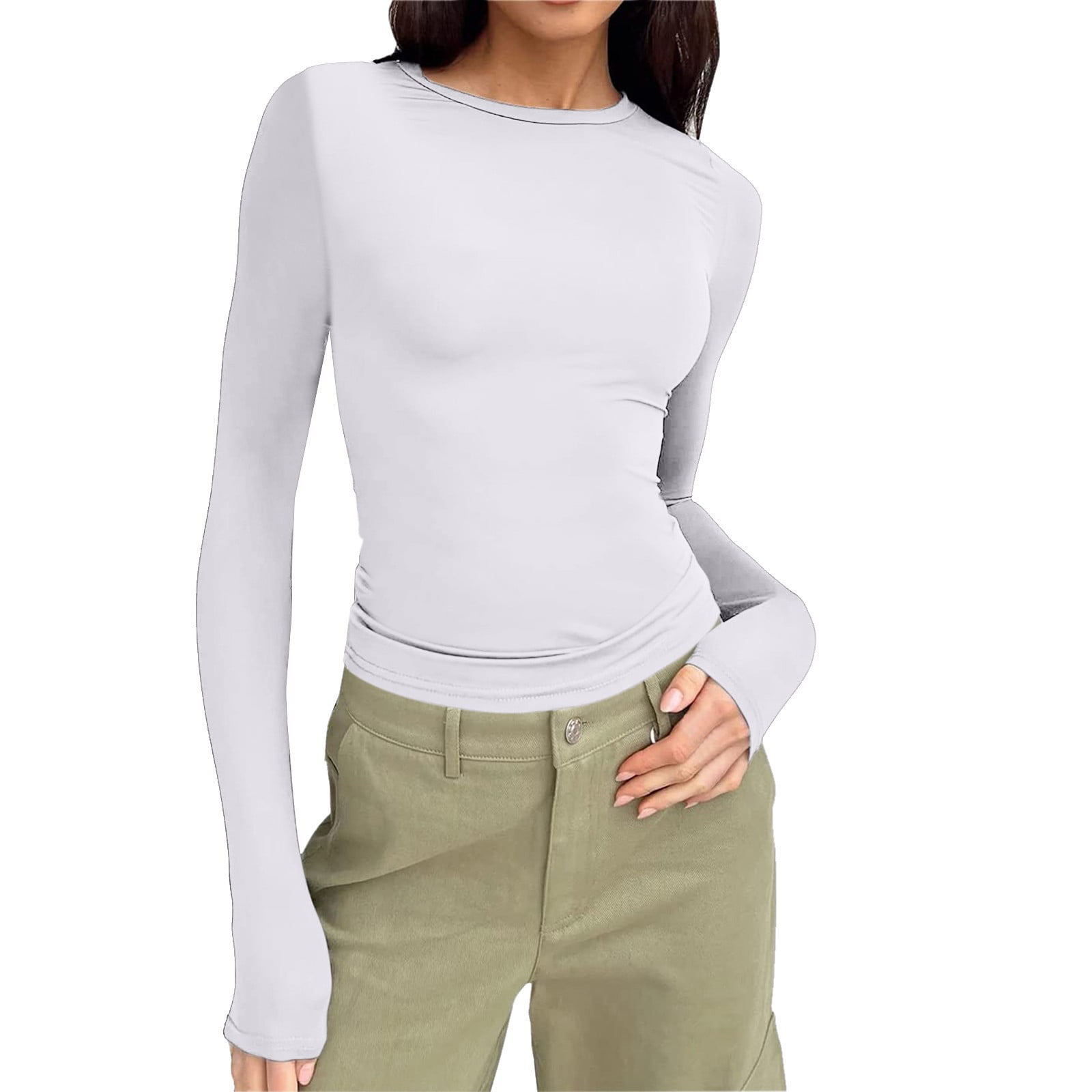 2025 sous-Vêtements Thermiques Haut Femme Manches Longues Col en V