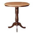 thumbnail image 4 of Pemberly Row 36" Round Dining Table With 12" Leaf in Brown, 4 of 8