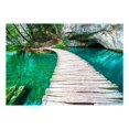 thumbnail image 3 of Tiptophomedecor Landscape Wallpaper Wall Mural - Crystal Clear Lake With Bridge, 3 of 4