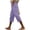 w97 Purple, variant on Axiiglly Capri Pants for Women Cotton Linen Drawstring Elastic Waist Pockets Lace Trim Capris Beach Vacation Boho Cropped Pants White L