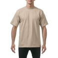 thumbnail image 1 of Pro Club Men's Heavyweight Cotton Short Sleeve Crew Neck T-Shirt,KHAKI,5XL - Tall, 1 of 5