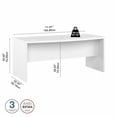 thumbnail image 2 of Echo 72W Bow Front Desk in Pure White - Engineered Wood, 2 of 7