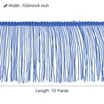 thumbnail image 2 of Uxcell 10 Yards 4 Inch Chainette Fringe Trim Tassel Sewing Trim for Clothes, Blue, 2 of 6