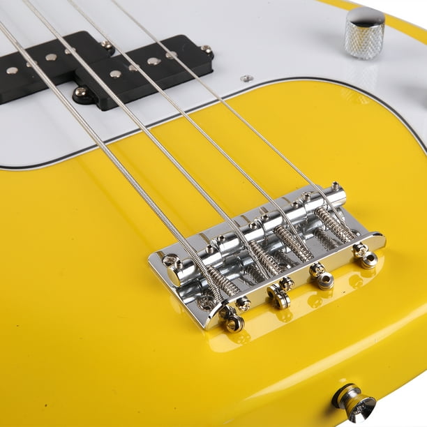 Glarry Guitare basse électrique adulte 45 avec ampli et accessoires, jaune  