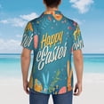 thumbnail image 4 of Balery Happy Easter Camisas hawaianas de manga corta para hombre, camisas playeras de corte holgado, camisas de vacaciones con botones,Large, 4 of 7