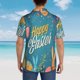 thumbnail image 4 of Fotbe Happy Easter Camisa Hawaiana para Hombre Unisex – Camisa Casual de Verano con Botones de Manga Corta de Algodón y Lino,Small, 4 of 7