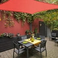 thumbnail image 3 of Yescom 10x10Ft 97% UV Block Square Sun Shade Sail Outdoor Patio Pool Garden Yard Lawn Carport Net Watermelon Red, 3 of 12