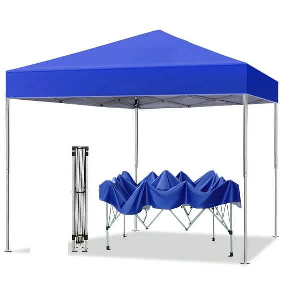 SUSUZI 10x10ft Easy Pop Up Canopy Tent, Portable Straight Leg Gazebo with UV Protection & Waterproof Cover, 3 Height Adjustments – Ideal for Outdoor Events, Camping, and Beach