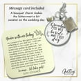 thumbnail image 2 of Bridal Bouquet Memorial Charm Grandma You Walk Beside Me Every Day Silver White Pendant Photo Frame, 2 of 9